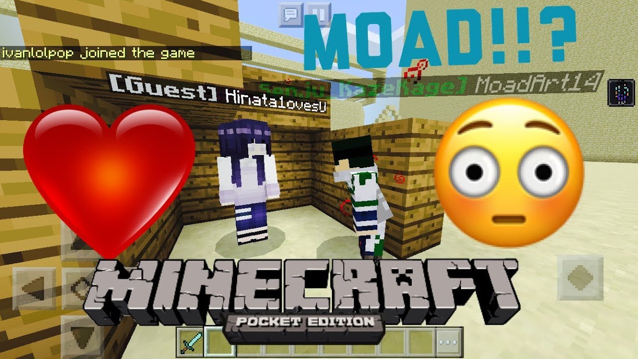 MCPE NARUTO RPG SERVER - MOAD GOT A GIRL TROLL