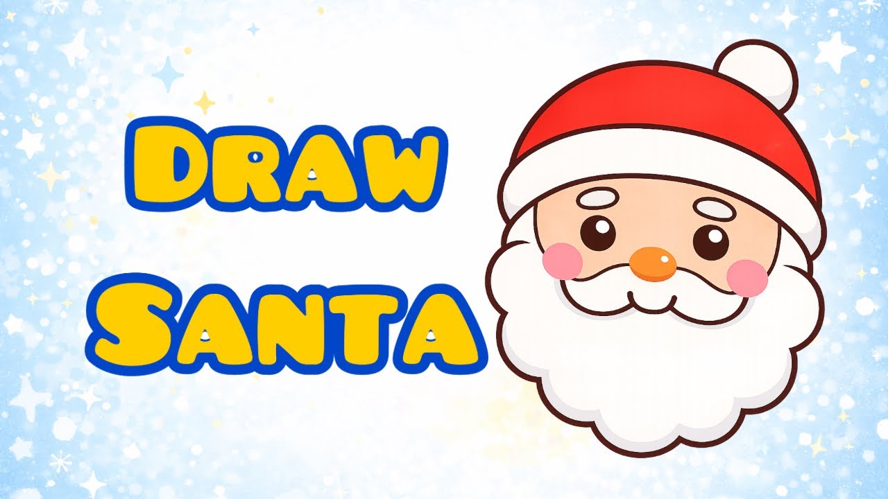 Easy Santa Drawing for Kids (Step by Step)