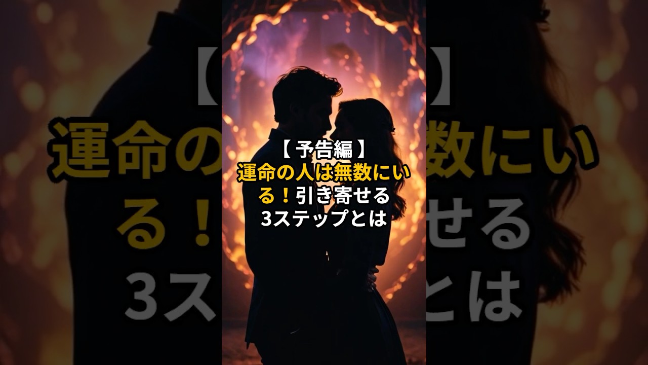 【 予告編 】運命の人は無数にいる！引き寄せる3ステップとは【 運命の人 引き寄せの法則 恋愛成就 波動 スピリチュアル 】 #スピリチュアル