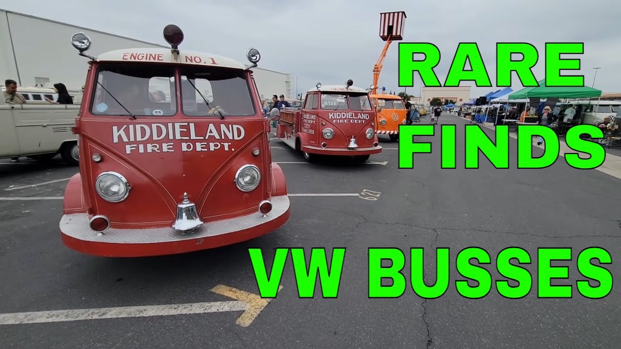 Выставка автомобилей OCTO VW Bus Kombi и редкие пожарные машины Kiddieland Coachbuilt