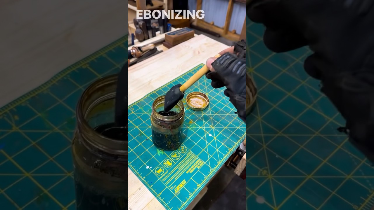 Finishing My Custom Axe Handle With Ebonizing 