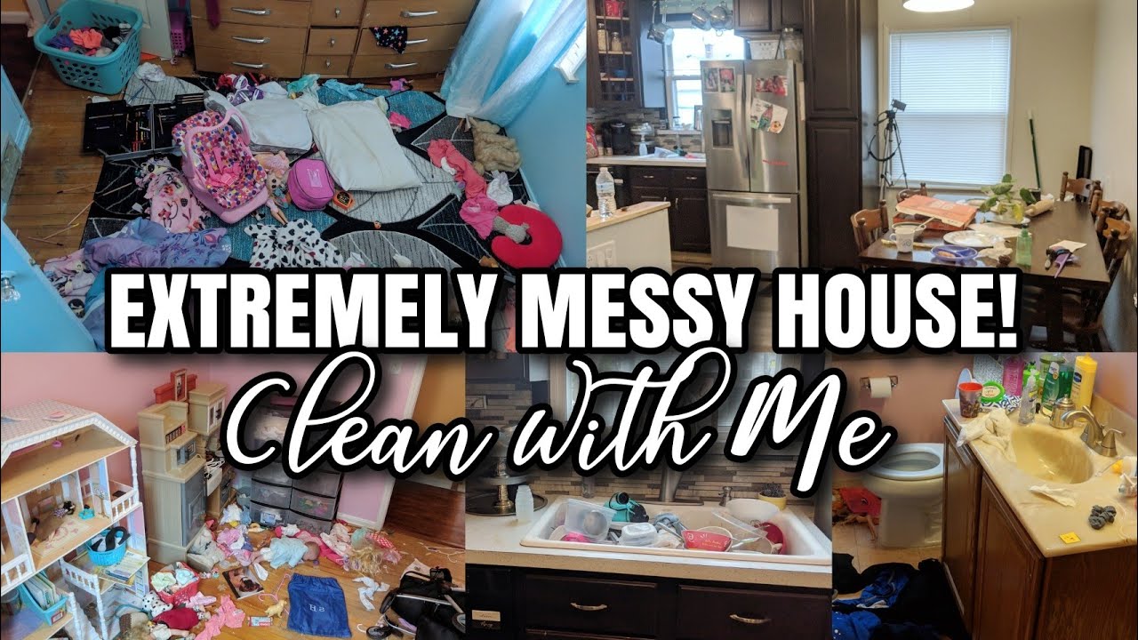 EXTREME CLEAN WITH ME | EXTREMELY MESSY HOUSE CLEANING MOTIVATION | TIME LAPSE CLEANING ALL DAY