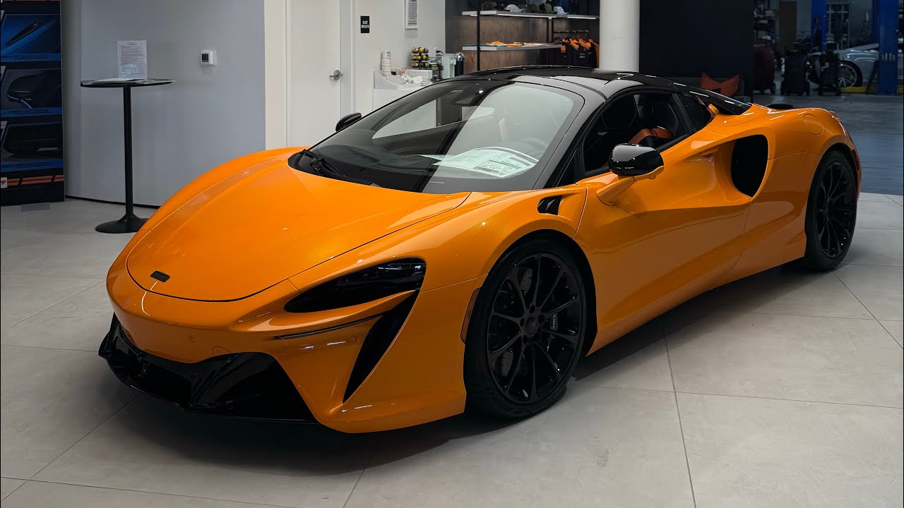Delivering Perfection: 2025 McLaren Artura Spider MSO Papaya Spark Prepped for VIP Test Drive!