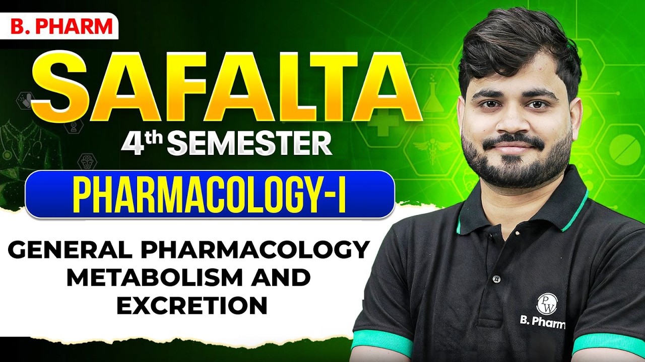 Pharmacology-I | General Pharmacology Metabolism & Excretion | B Pharm 4th Sem | B Pharm