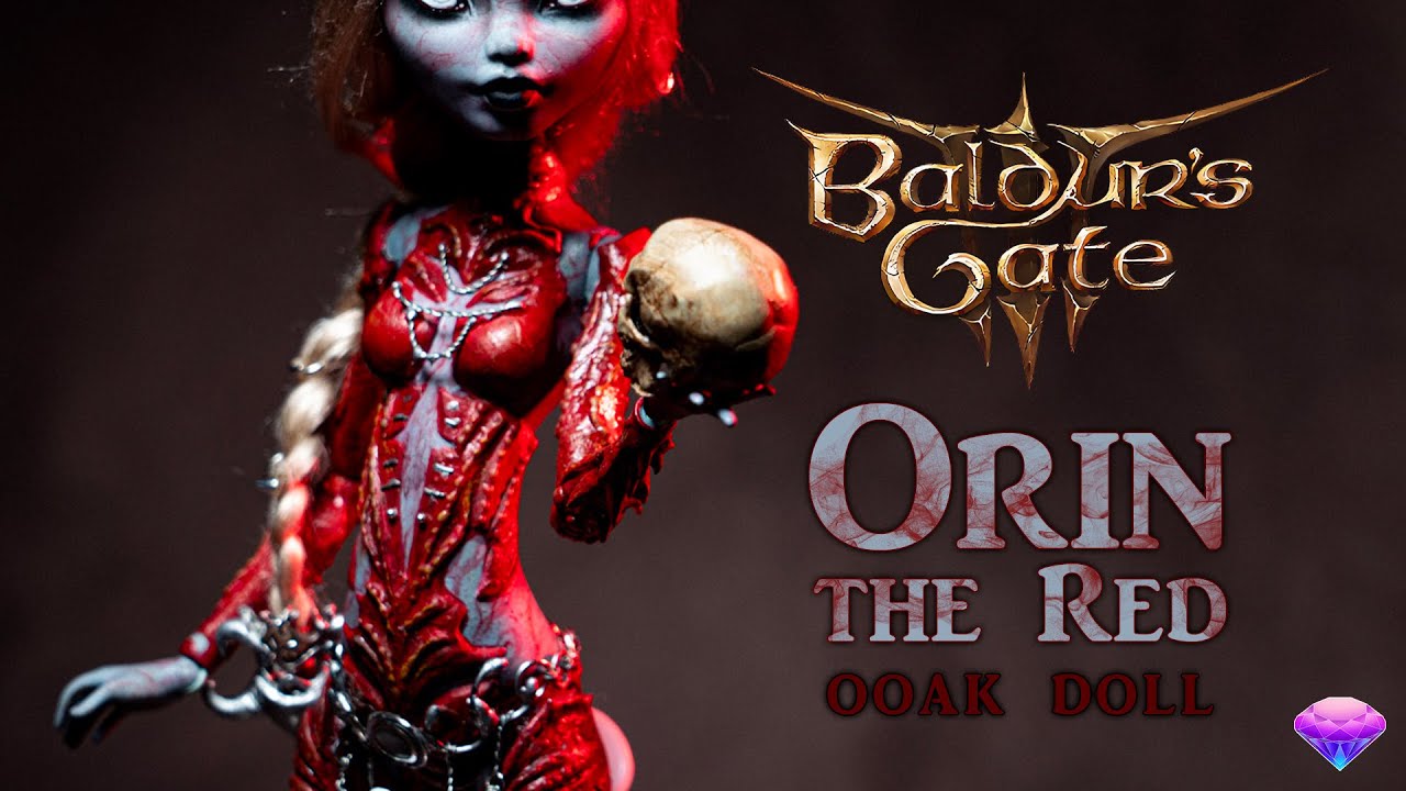 Custom Orin the Red Doll Repaint- Baldur's Gate 3 - OOAK