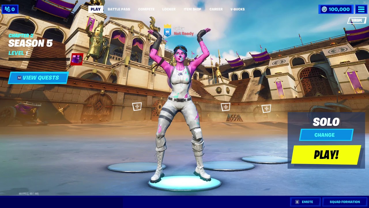 Pink Ghoul Trooper Dancing In Lobby For TikToks!