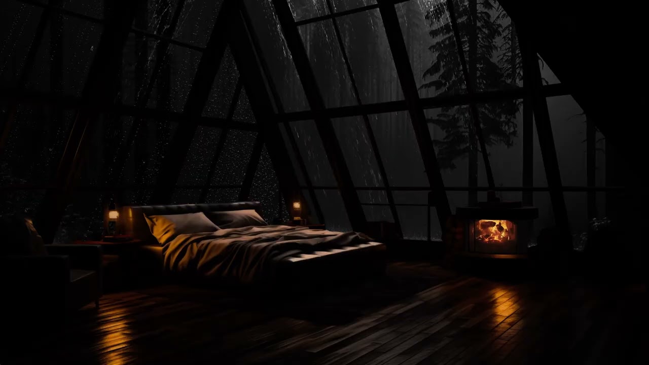 Rain & Thunder 8 Hours ⛈️ Thunderstorm Sounds for Sleep