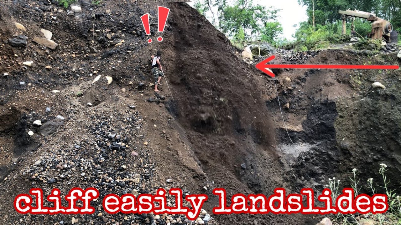 crazy way to collapse a cliff..!!! the most dangerous act