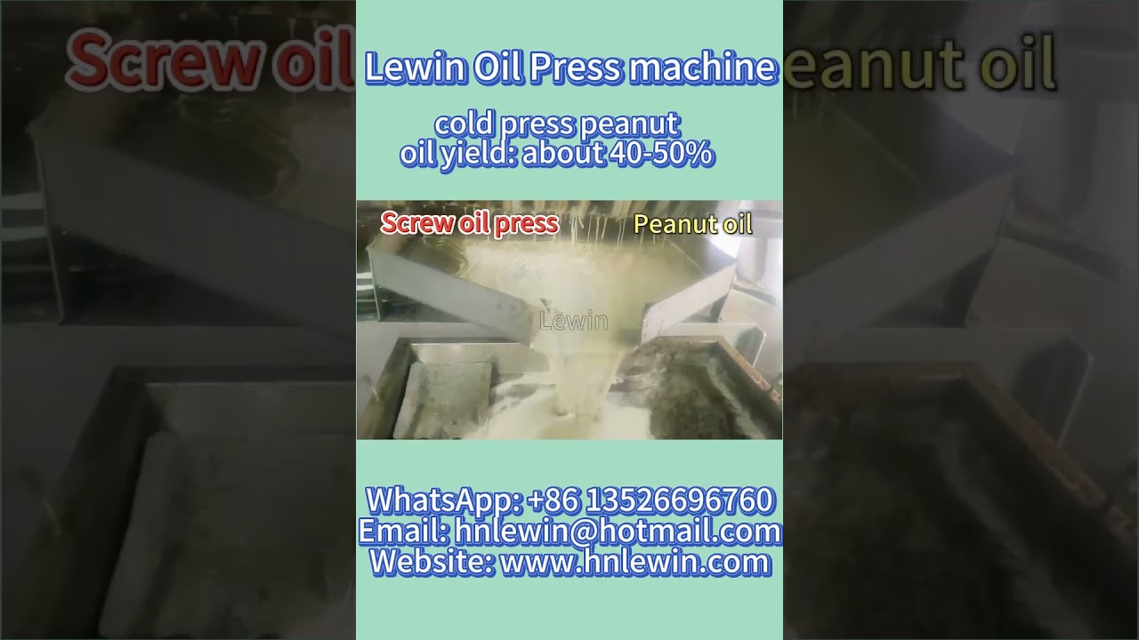 cold press peanut Oil with 40%-50% oil yield #oilmachine