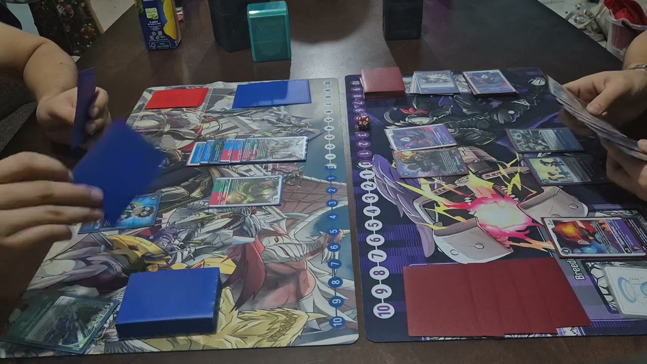 BEELZEMON VS EXAMON. PARTIDA DE DIGIMON TCG ( JUEGO IMPROVISADO)