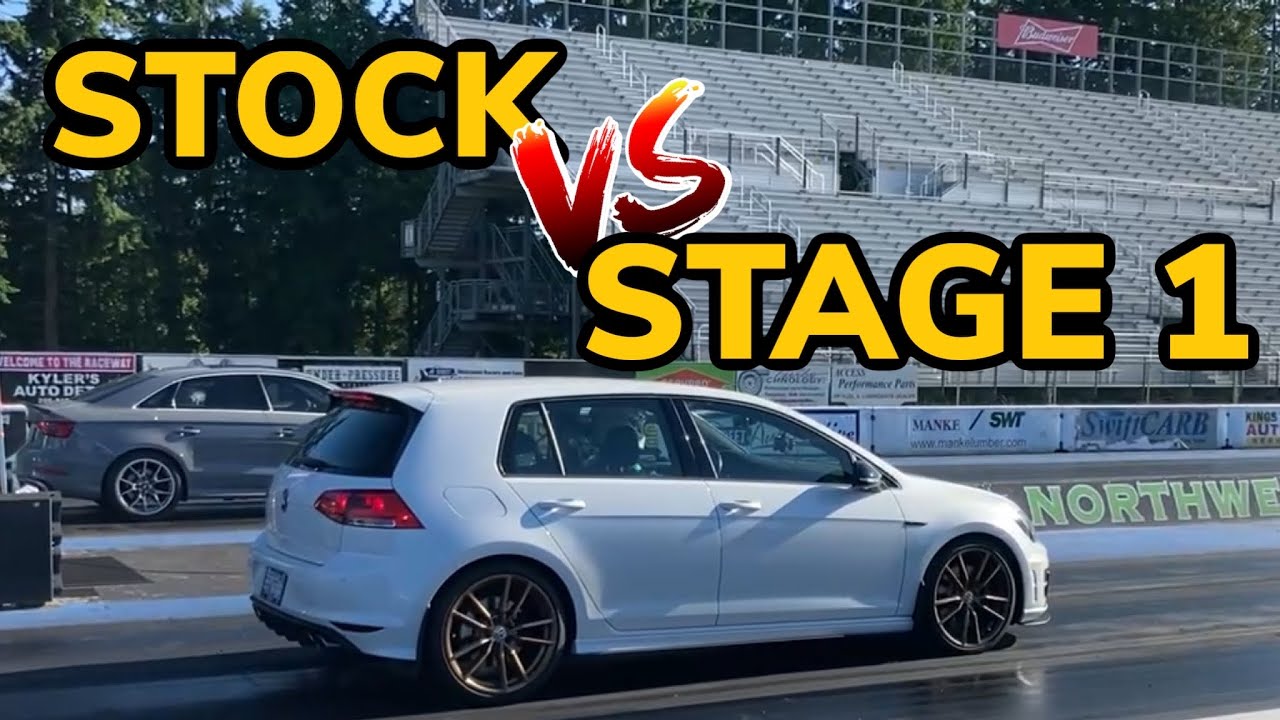VW Golf R: этап комплексного проектирования 1 против стандартного и сравнение на 1/4 мили