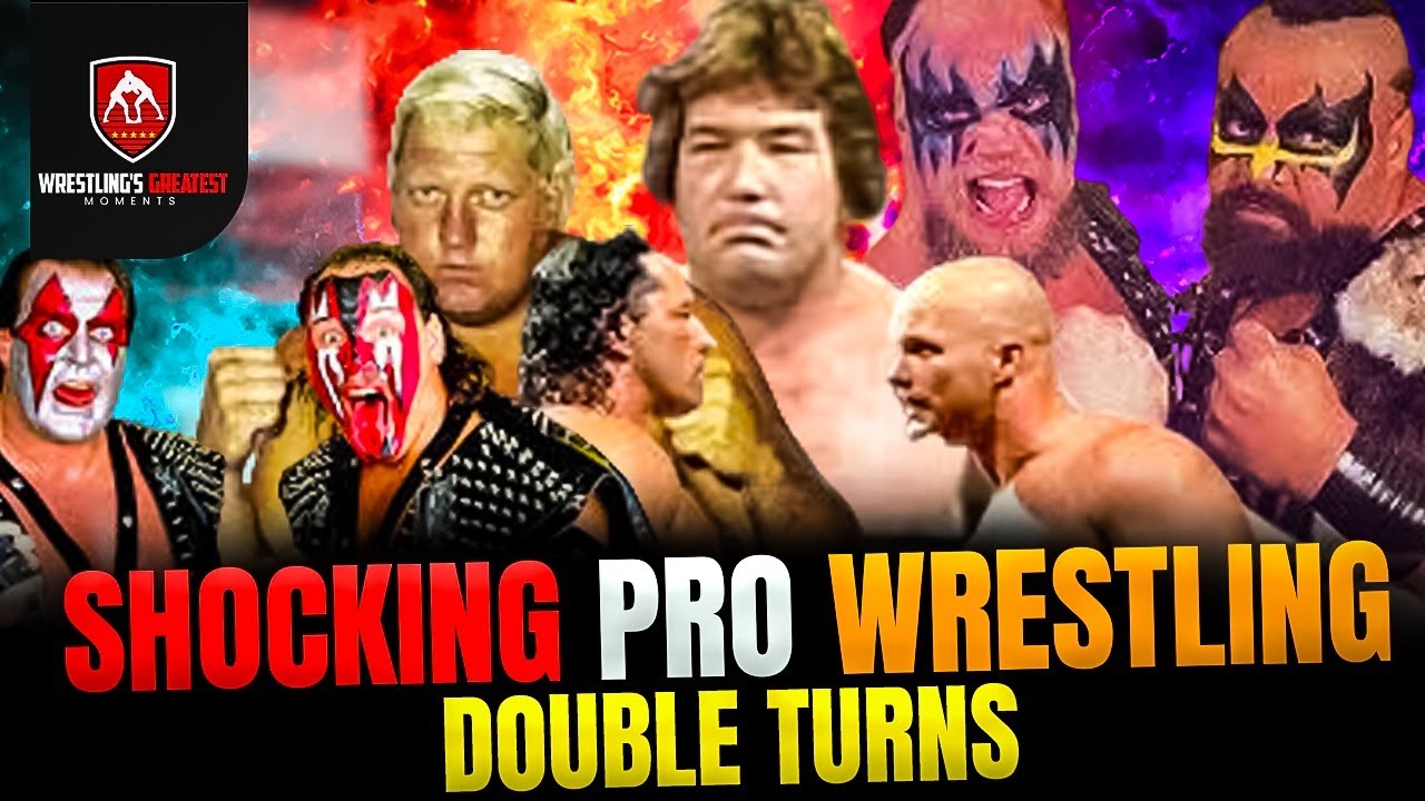 Shocking Double Turns in Pro Wrestling Volume One #wwe #prowrestling #80swrestling #wcw #ricflair #