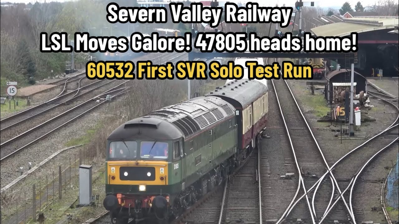 Severn Valley Railway | 60532 Blue Peter FIRST SOLO TEST RUN on the SVR, 47805 heads back to CREWE!