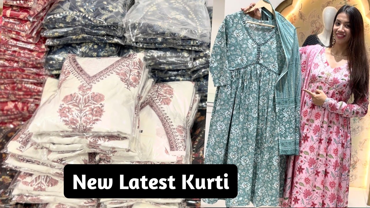 NEW LATEST JAIPURI STYLE KURTIS SET IN WHOLESALE PRICE MARKET | KURTI REAL WHOLESALER