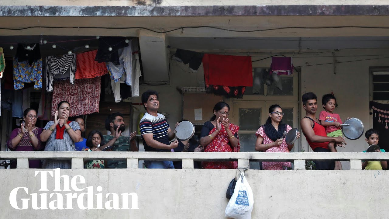 Coronavirus: Indians bang pots and pans to applaud health workers fighting Covid-19
