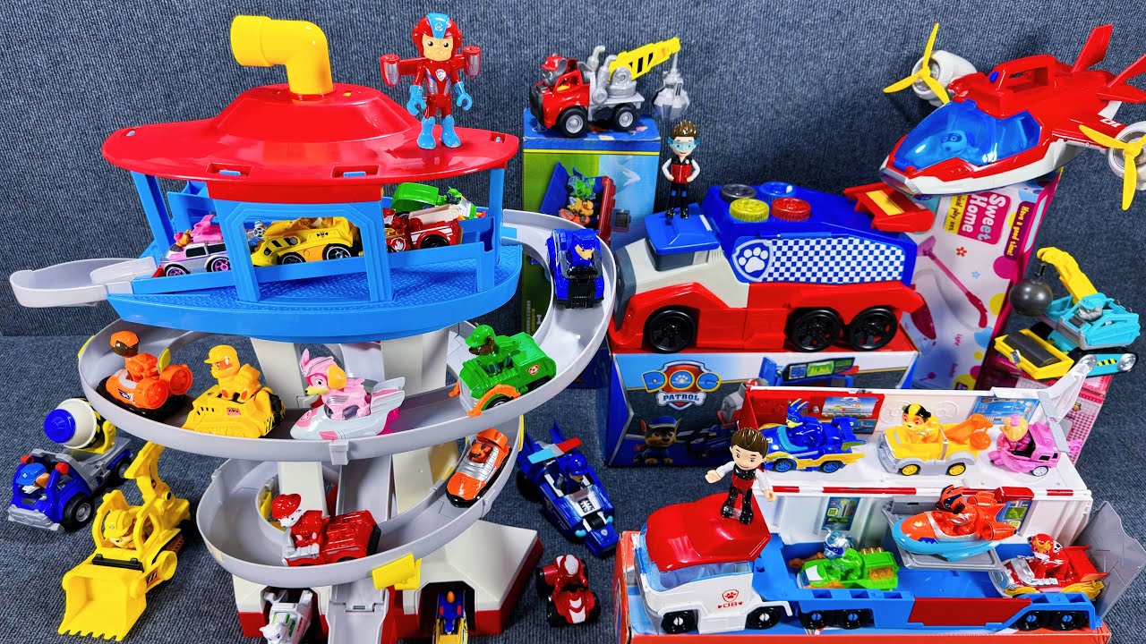 15 minutes of satisfying unboxing, cool Paw Patrol series, slide car test ASMR | Toy Review