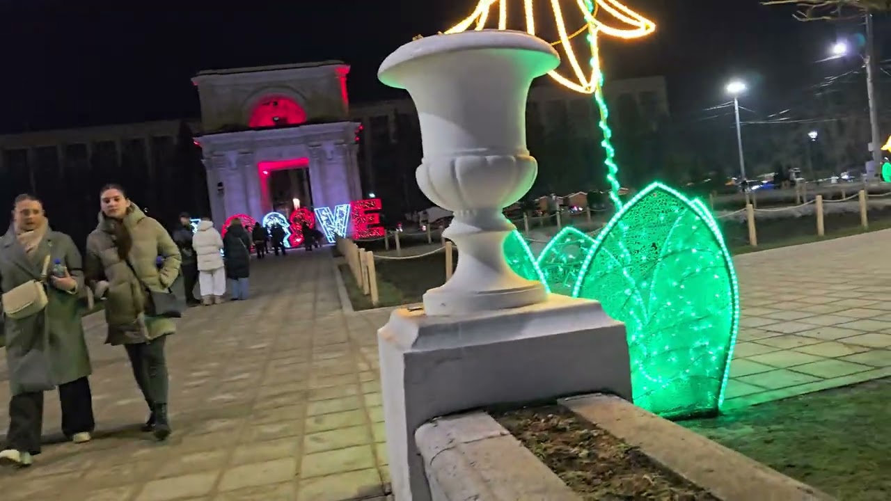 Кишинёв вечером 14 февраля 2026