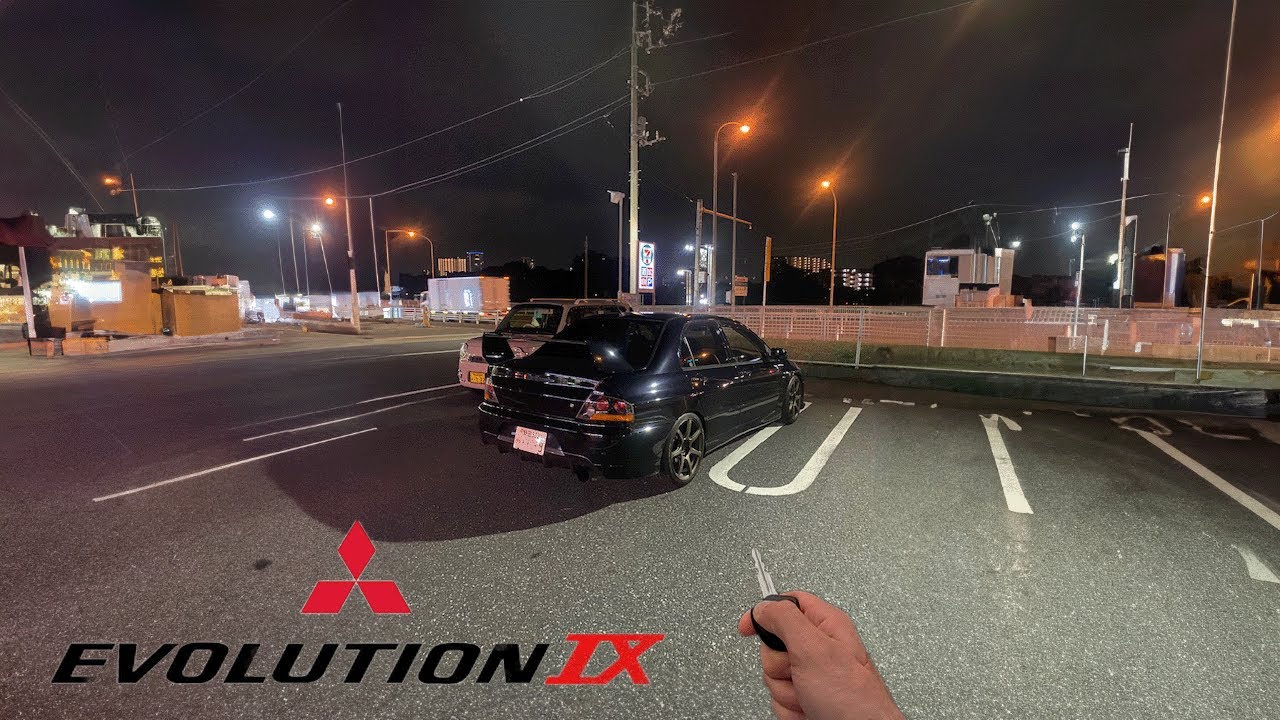 POV Night Drive Mitsubishi Lancer Evolution IX GSR | Tuned 400HP EVO Underground car scene