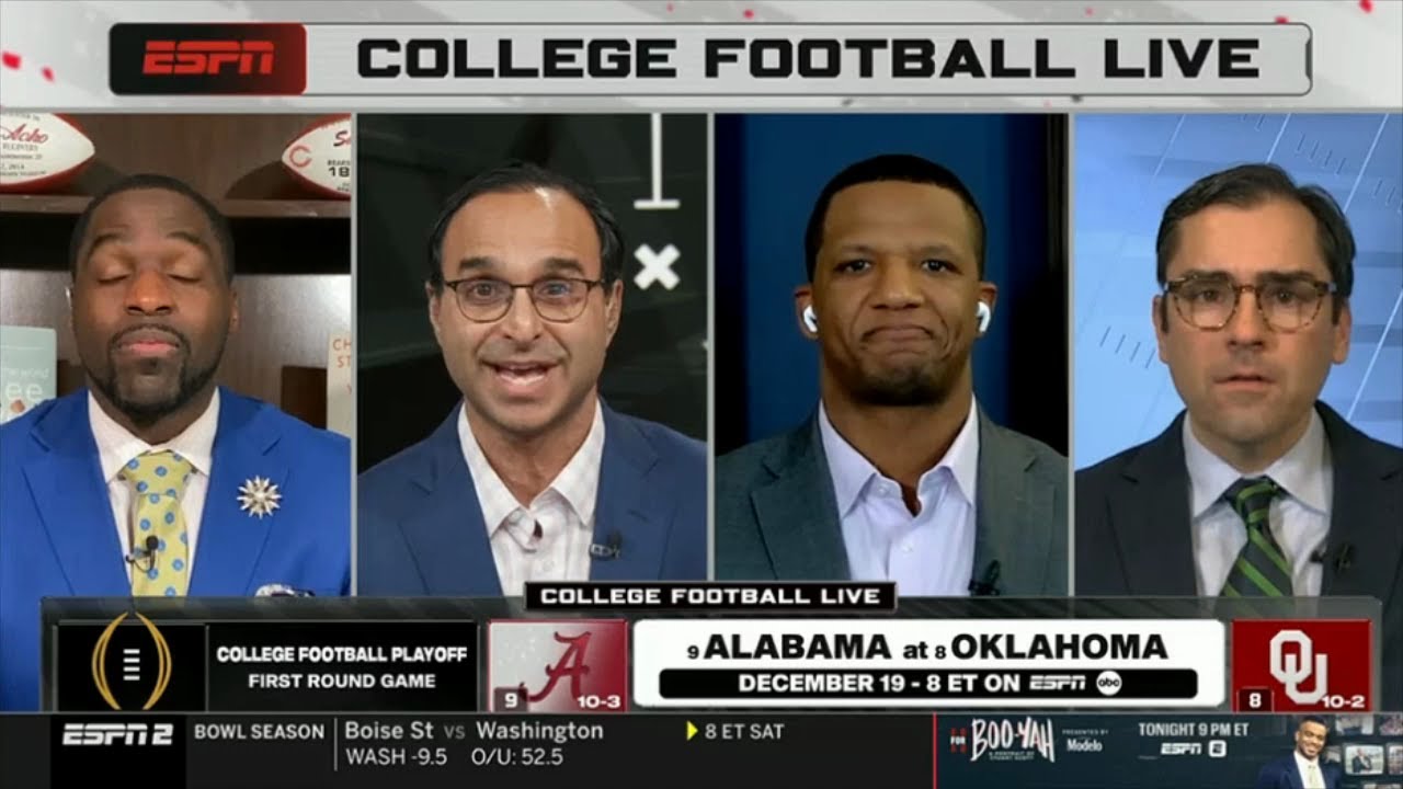 ESPN College Football LIVE | Sam Acho&rsquo;s bold CFB 1st-round game prediction: Alabama over Oklahoma?