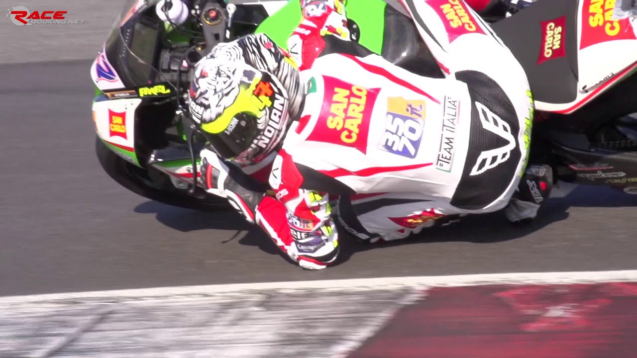 Elbow down in super slow motion - Axel Bassani Kawasaki ZX6R