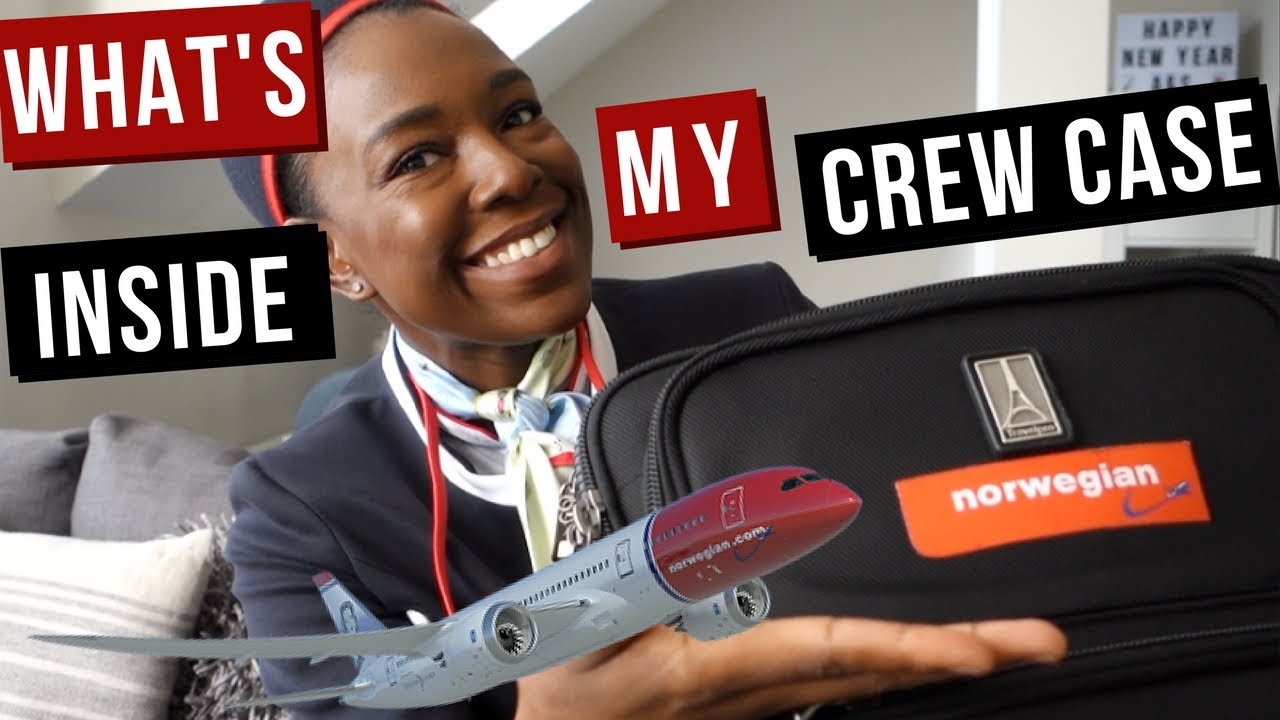 WHAT'S IN MY CABIN CREW BAG? | Norwegian Cabin Crew (2018) REENIE