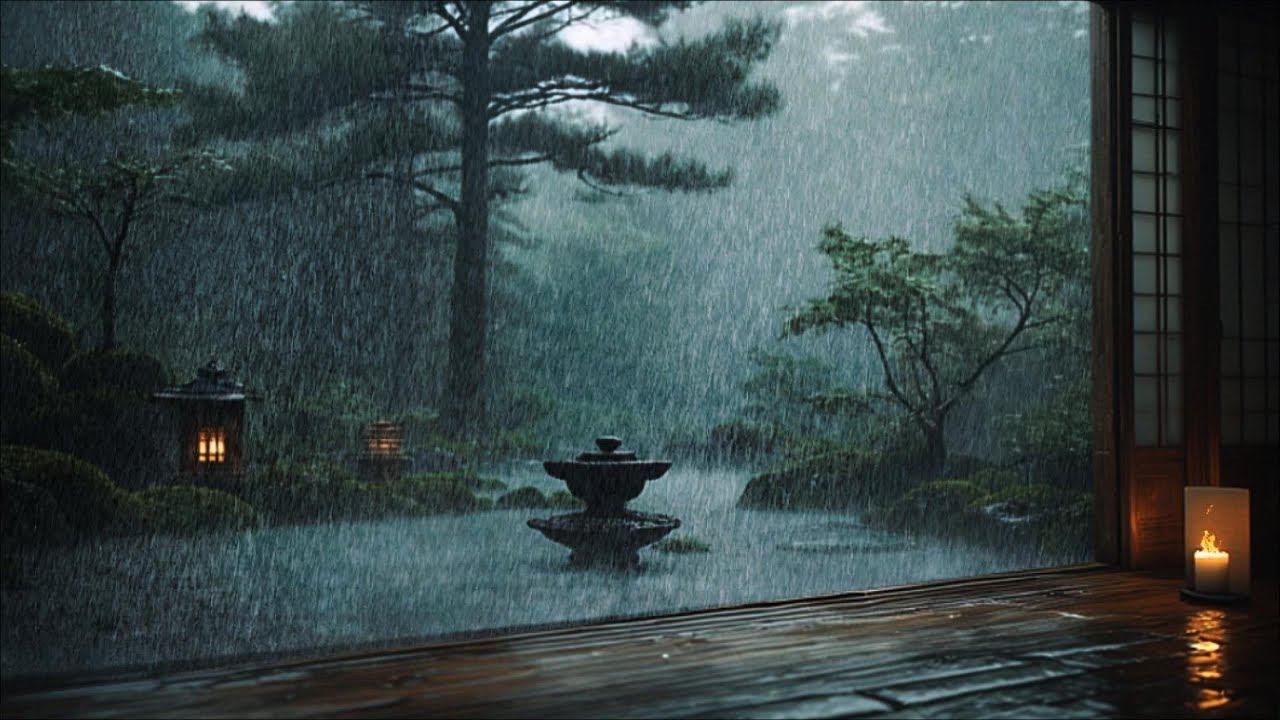 Temple Rain & Soft Lantern Light &mdash; Deep Sleep & Peaceful Focus