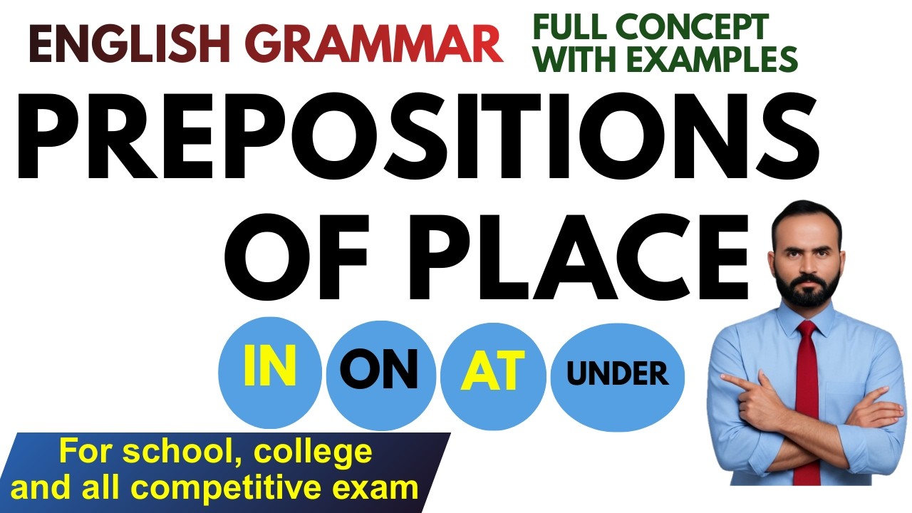 Prepositions of Place | prepositions | English Grammar | In, On, Under, Behind | Easy Explanation