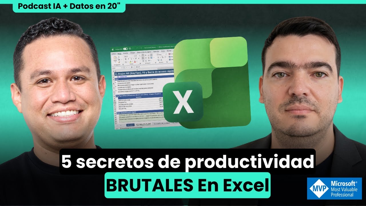 5 trucos brutales para ser más rápido en Excel | John Vergara | Podcast IA + Datos en 20” | #0001