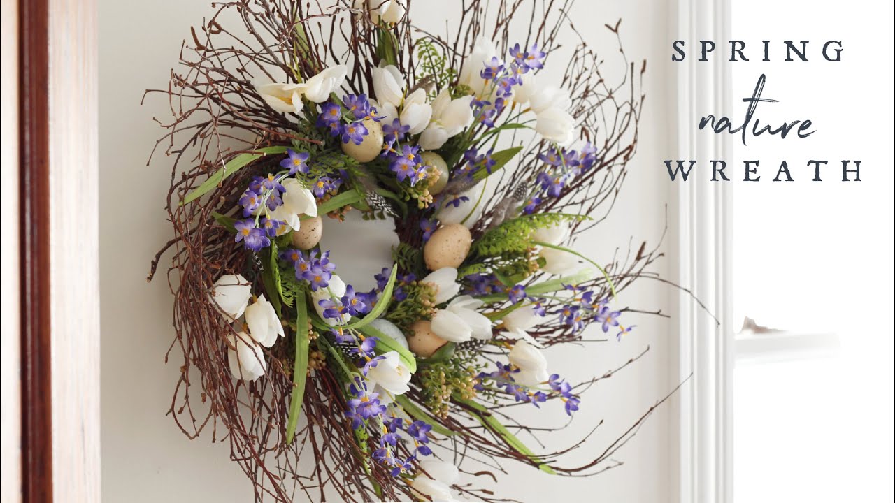 How To Make A Spring Wreath - Rustic Nature Spring Front Door Decoration