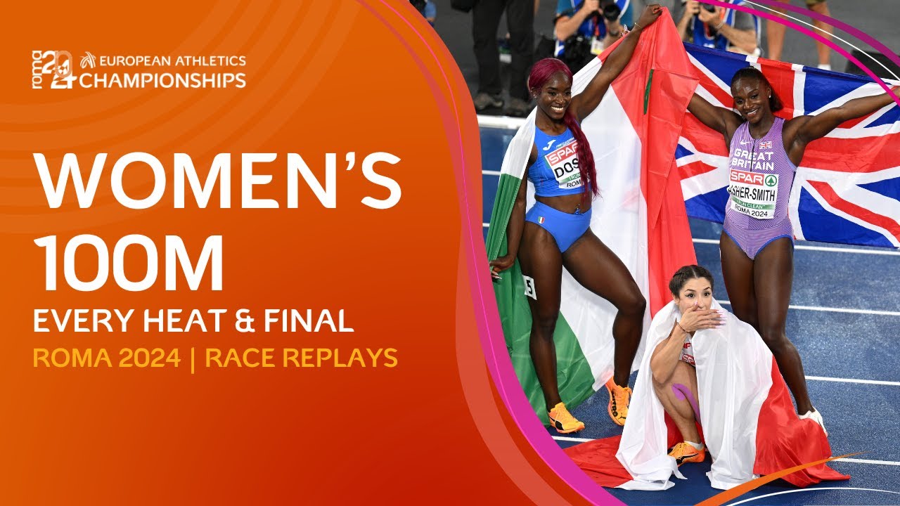 Asher-Smith Retains 100m Crown 👑🇬🇧 EVERY Heat & Final of the Women’s 100m | Rome 2024