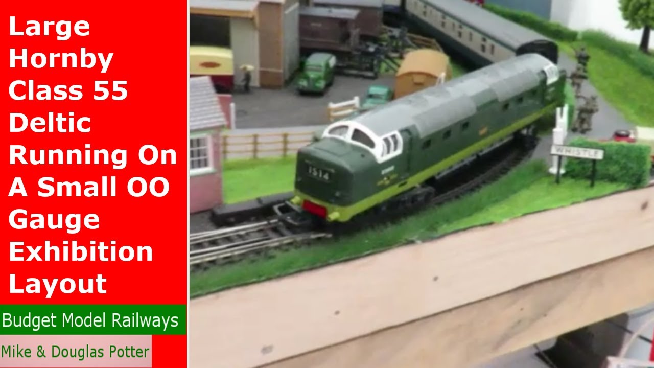 Large Lima Class 55 Deltic Running On A Small OO Gauge Exhibition Layout