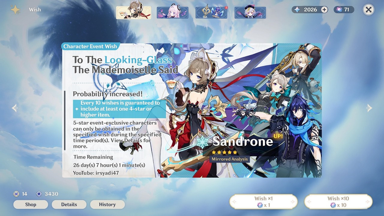Pulling Sandrone Banner Before Update Luna VIII | Genshin Impact