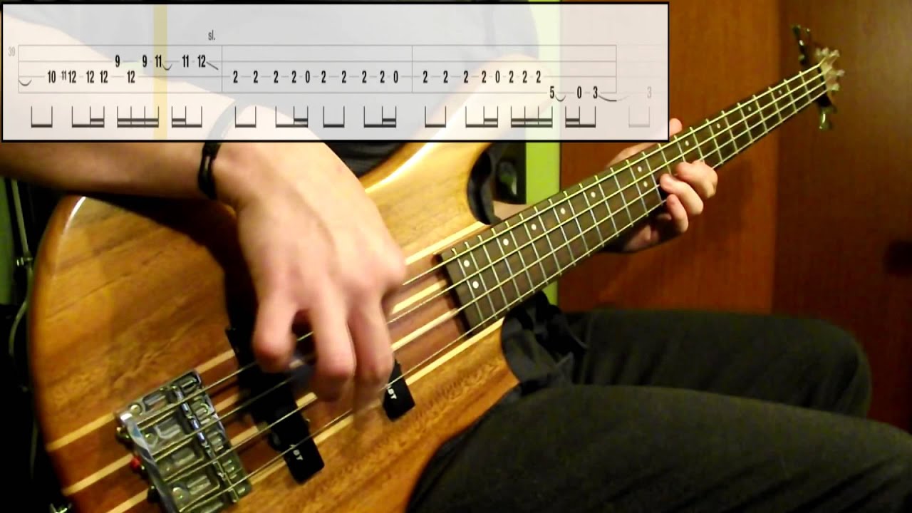 Stone Temple Pilots - Trippin' On A Hole In A Paper Heart (Bass Cover) (Play Along Tabs In Video)
