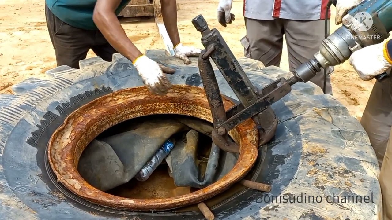 Cara mudah buka ring Ban Loader dengan alat sederhana si Capit maut