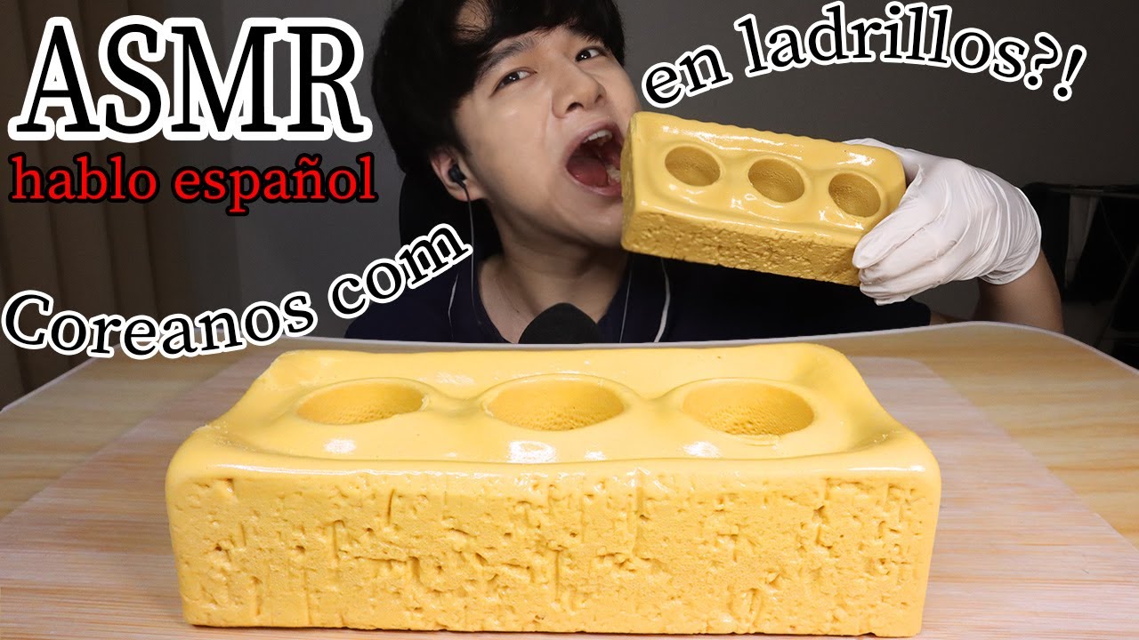 ASMR comiendo Ladrillo! Dalgona, dulce coreano tipico! 'COREANO'/Sonido de Comer/Eating Sound