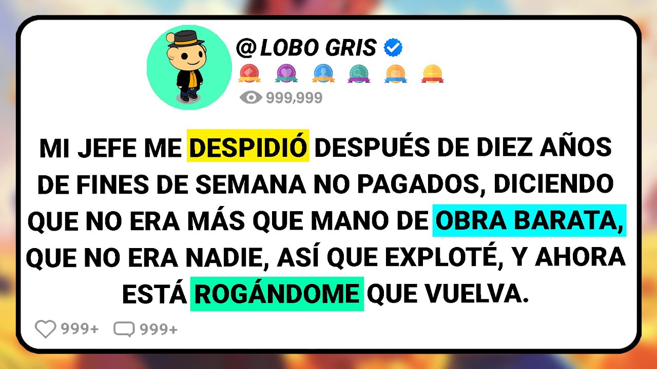 Mi Jefe Me Despidió Después De Diez Años De Fines De Semana No Pagados, Diciendo Que No Era Más....