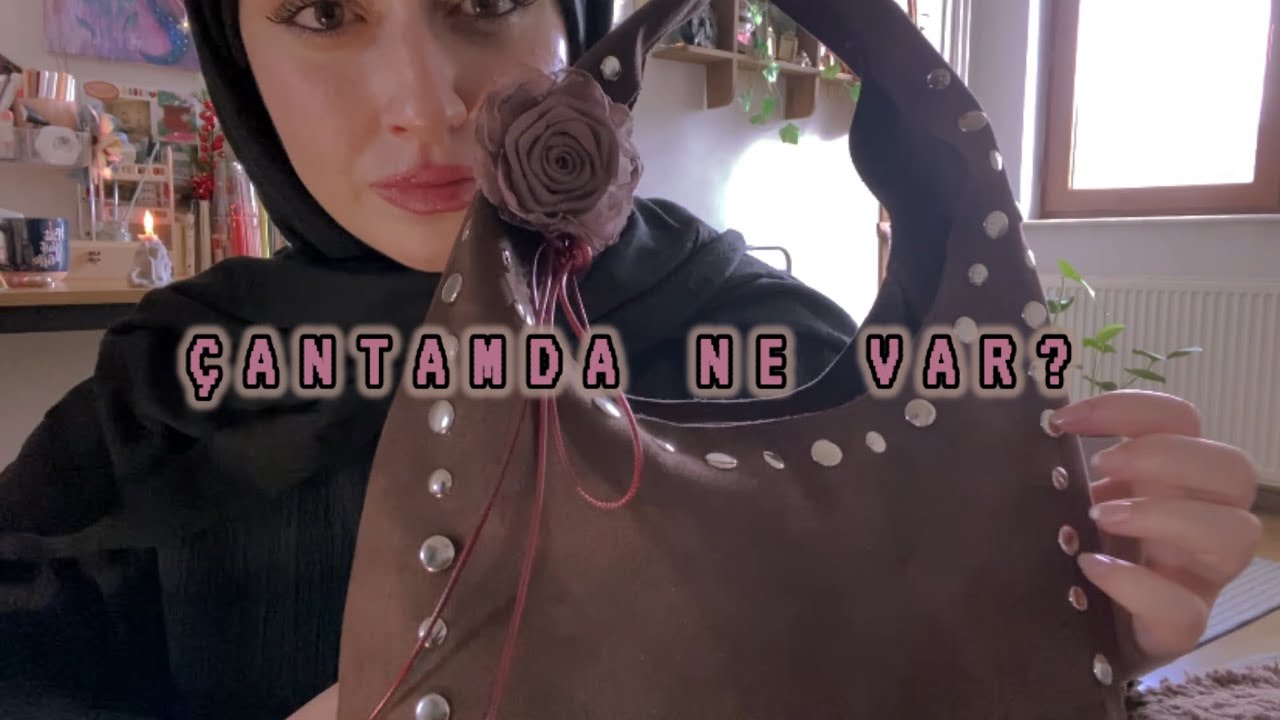 ASMR &Ccedil;antamda ne var?🌷🧳 What's in my bag? (tapping,scratching,whispering) 