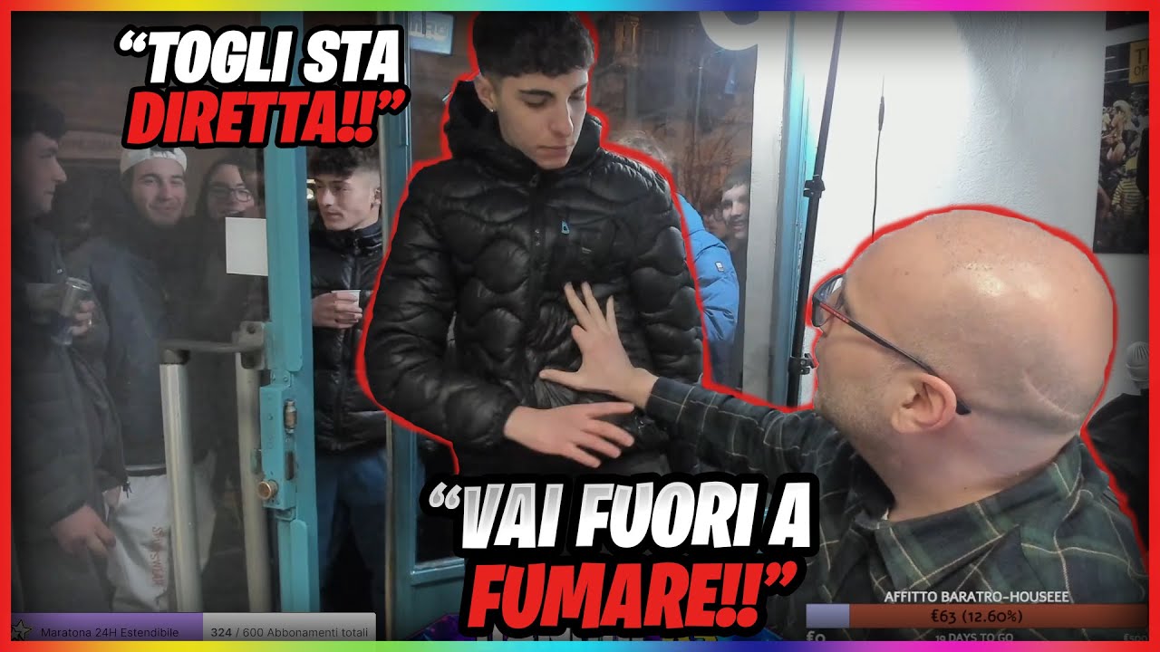 DANKOL RlSCHlA LA RlSSA CON UN RAGAZZΟ CHE SI METTE A FÜMARE ALL'INTERNO DEL SUO LOCALE