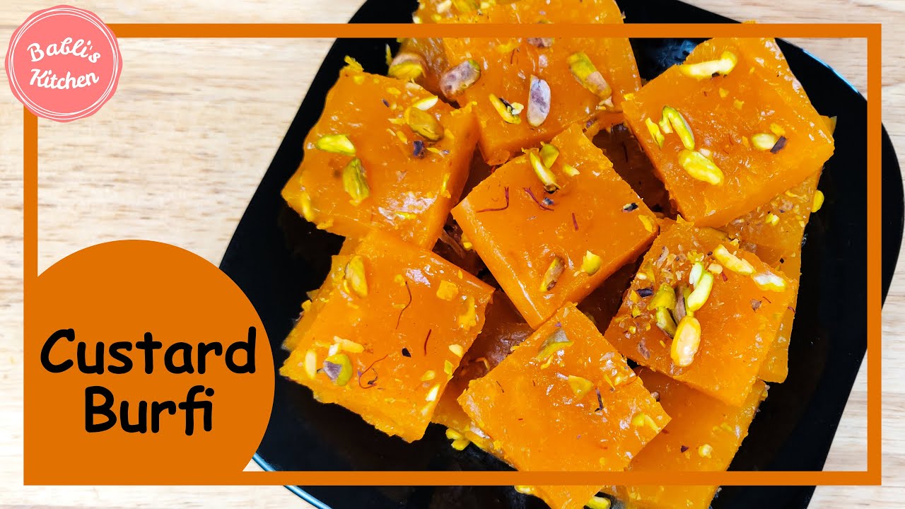 Instant Custard Burfi | Custard Powder Burfi Recipe | Barfi Recipe | कस्टर्ड बर्फी | Babli's Kitchen
