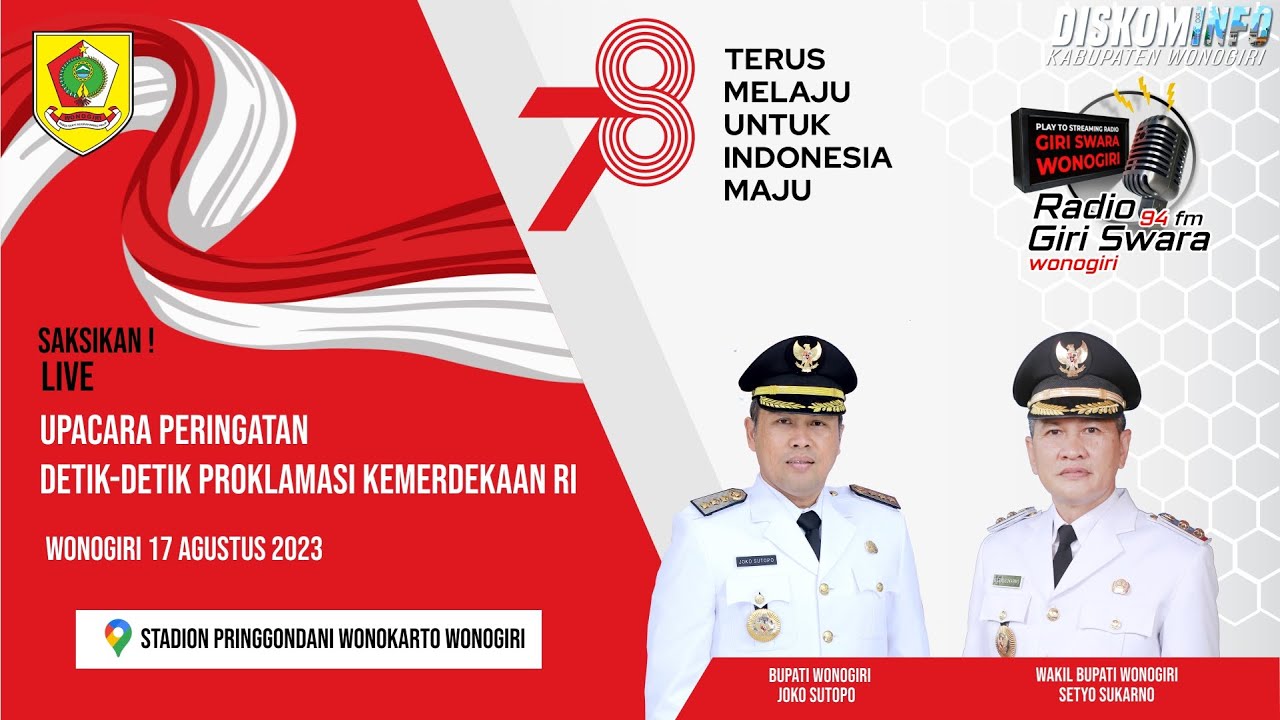 Upacara Peringatan Detik-Detik Proklamasi Kemerdekaan RI, Wonogiri 17 Agustus 2023