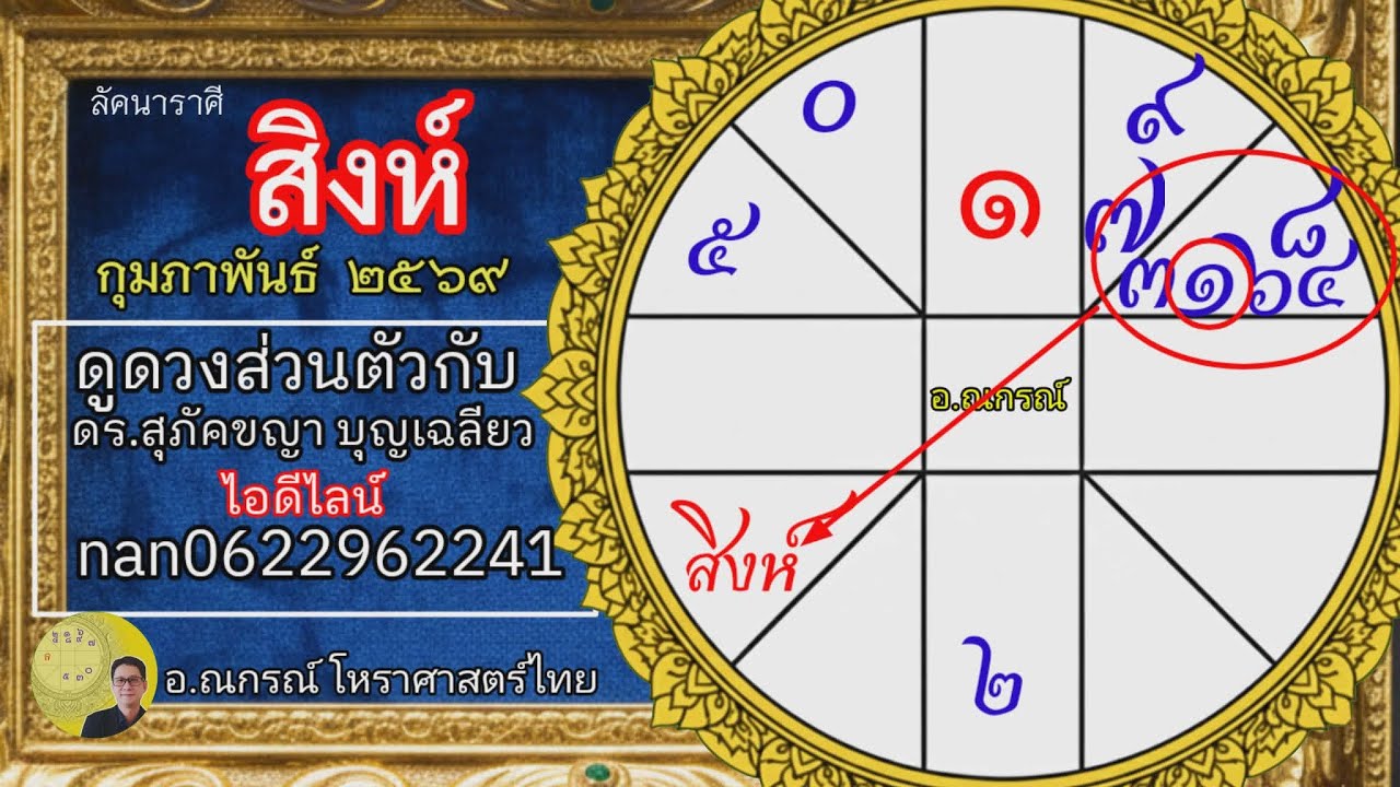 ลัคนาราศีสิงห์ ดาวเล็งลัคนาเกิด กุมภาพันธ์ 2569