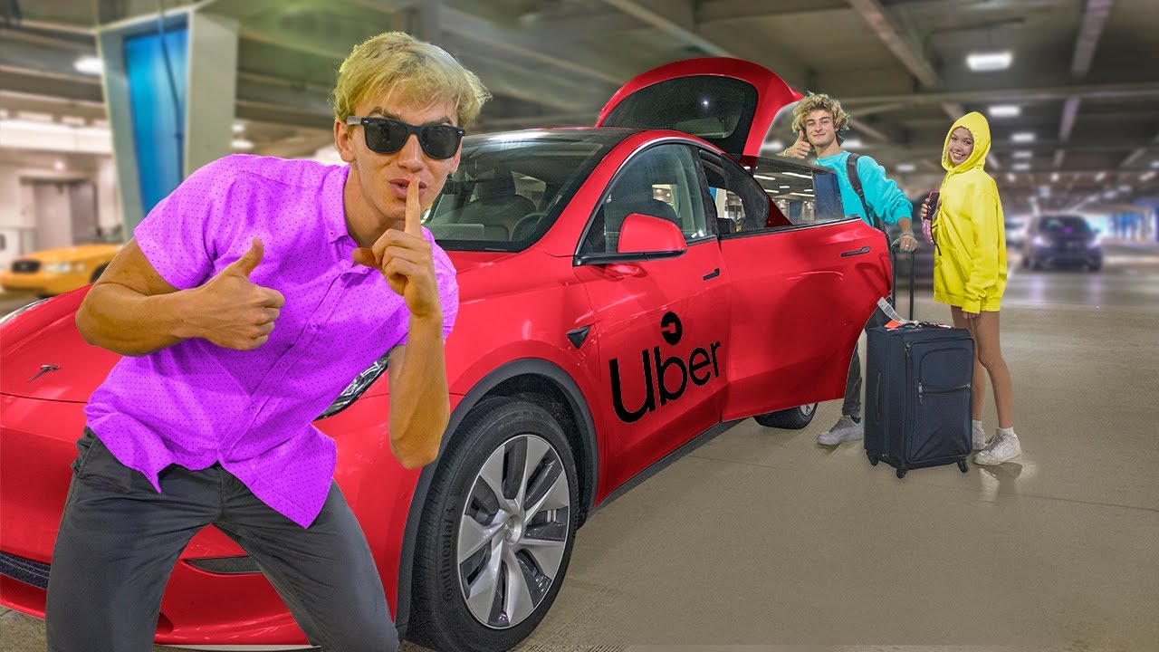 Undercover Uber Prank on Best Friend to Reveal Pond Monster!! (Top Secret Tesla Spy Car)
