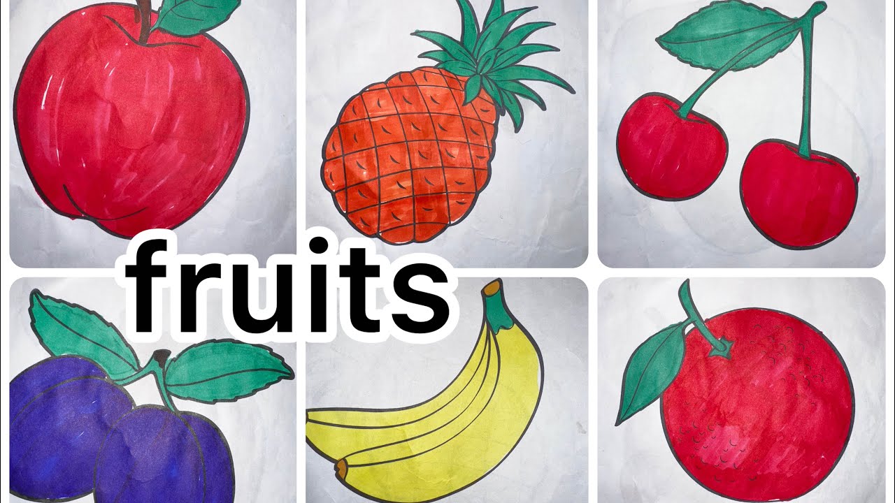 Fruit Coloring Pages — Relaxing Art for Kids