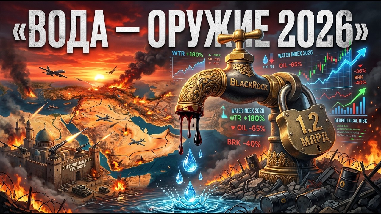 Крах 2026: ВАЖНЕЕ НЕФТИ Война за воду началась? BlackRock: Заморозка $1,2 млрд