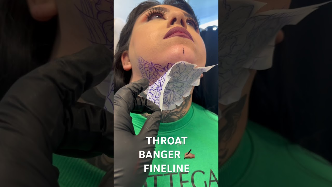 9RL/5RL THROAT TATTOO BANGER (FINE LINE) PAIN = 2/10 NO NUMBING CREAM USED 