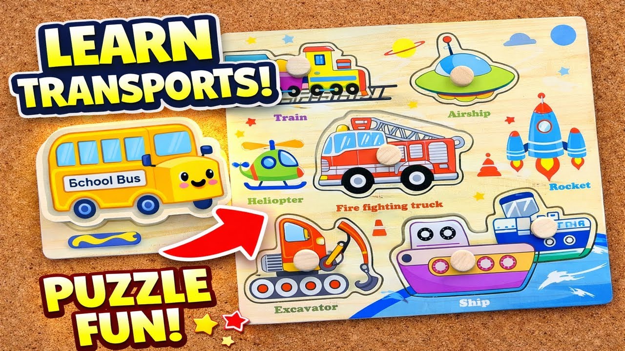 Wooden Puzzle for Kids – Learn While Playing! Holzpuzzle für Kinder 🧩 Cars Boat ;  Autos Boot
