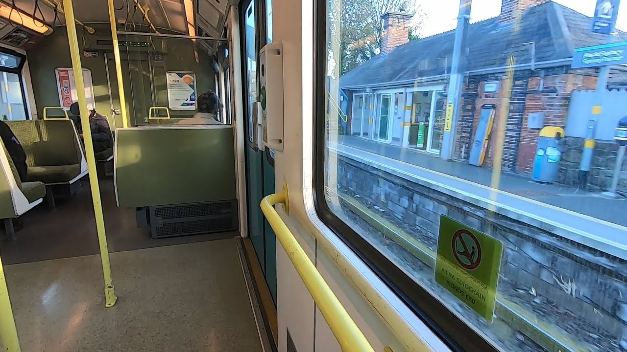 On Board an IE 8300 Class Dart Train Arriving at Sydney Parade, Dublin