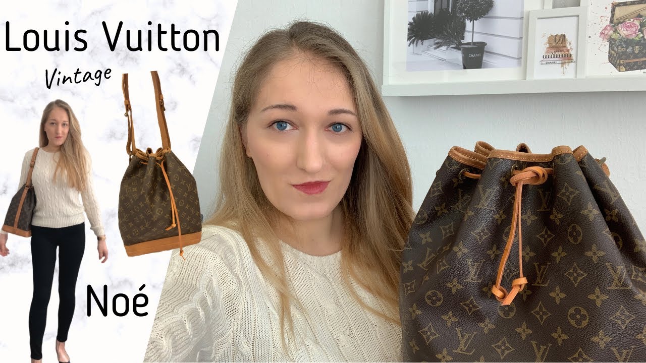 LOUIS VUITTON NOÉ GRANDE REVIEW + What’s in my bag & Mod shots – Preloved Vintage LV | Lesley Adina