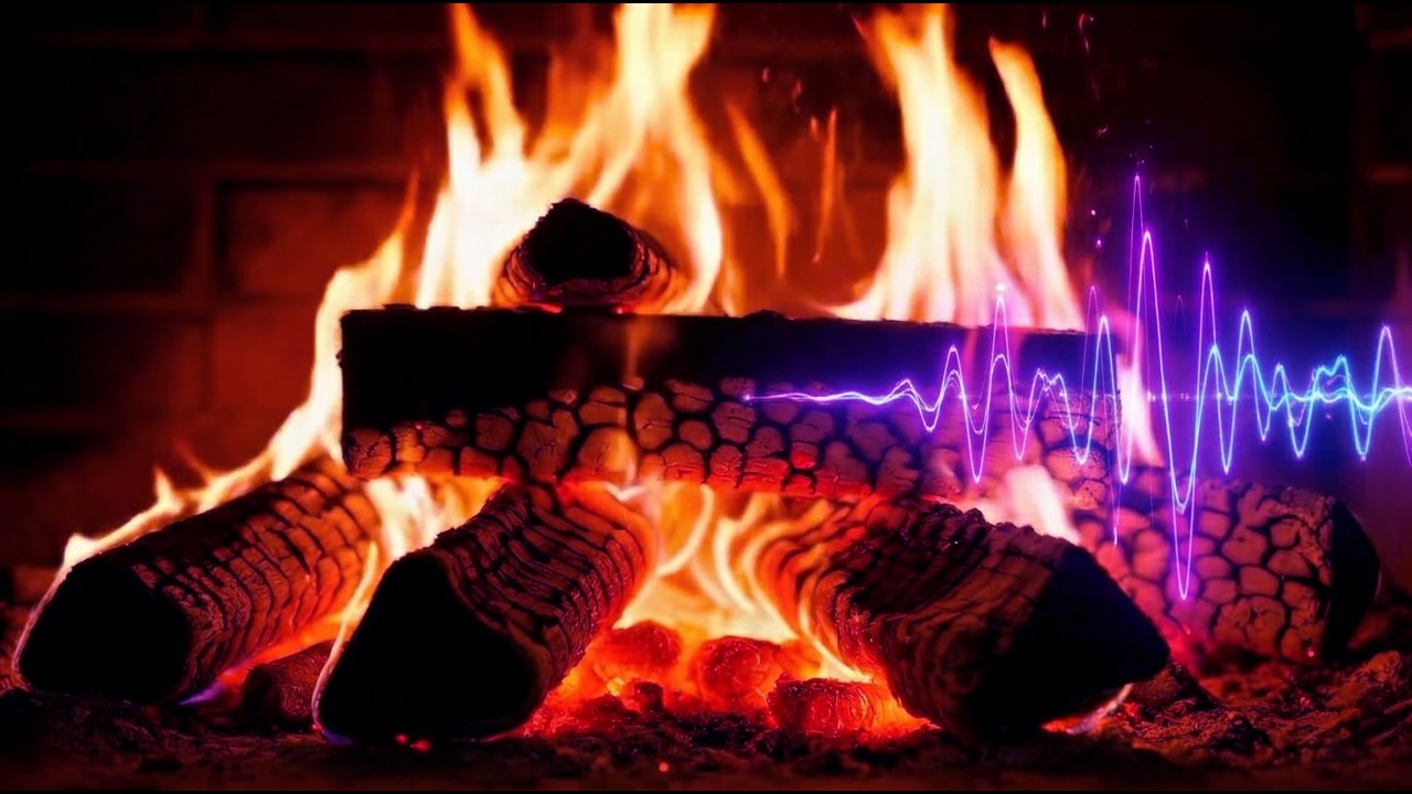 🔥2K HD Fireplace & Healing Pain Killer Frequency 🔉