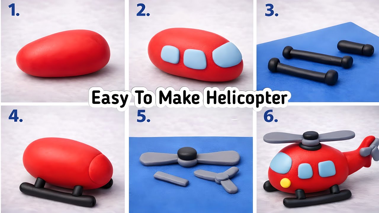 DIY Miniature Helicopter 🚁 | Step-by-Step Clay Craft Tutorial | Diy For Kids